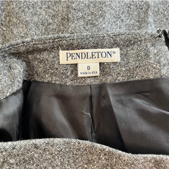 Pendleton Gray Wool Lined Pencil Skirt Size 8 - Picture 4 of 5